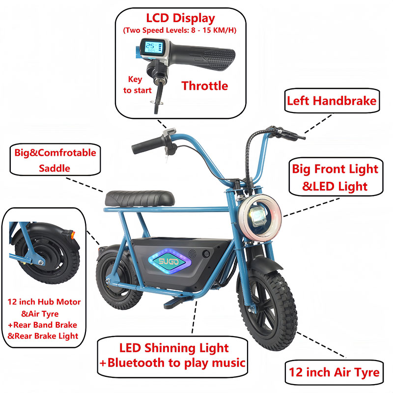 Elektrisches Dirtbike für Kinder (24 V 180 W) SGMT01