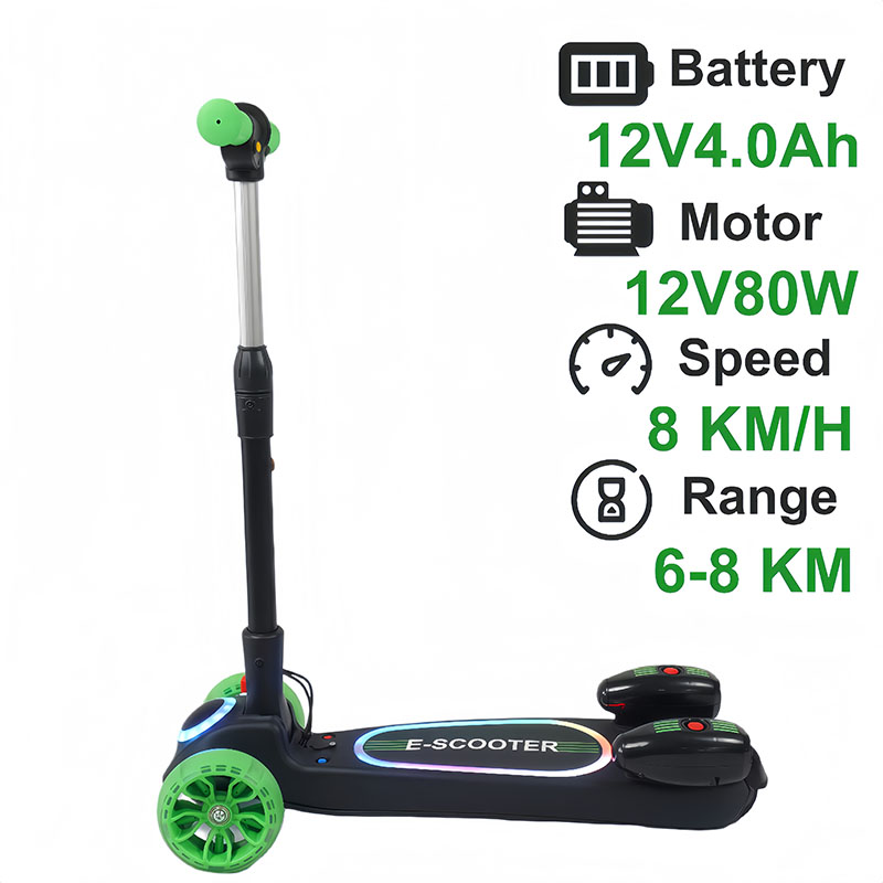 3-Rad-Elektroroller für Kinder mit LED-Leuchten (12 V 80 W) SG06S